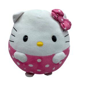 Ty Hello Kitty Plush 2012 Sanrio Pink & White Polka Dots Stuffed Animal 9”